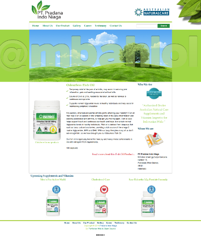 Website Pradana Indo Niaga Vitamins & Supplements Importer